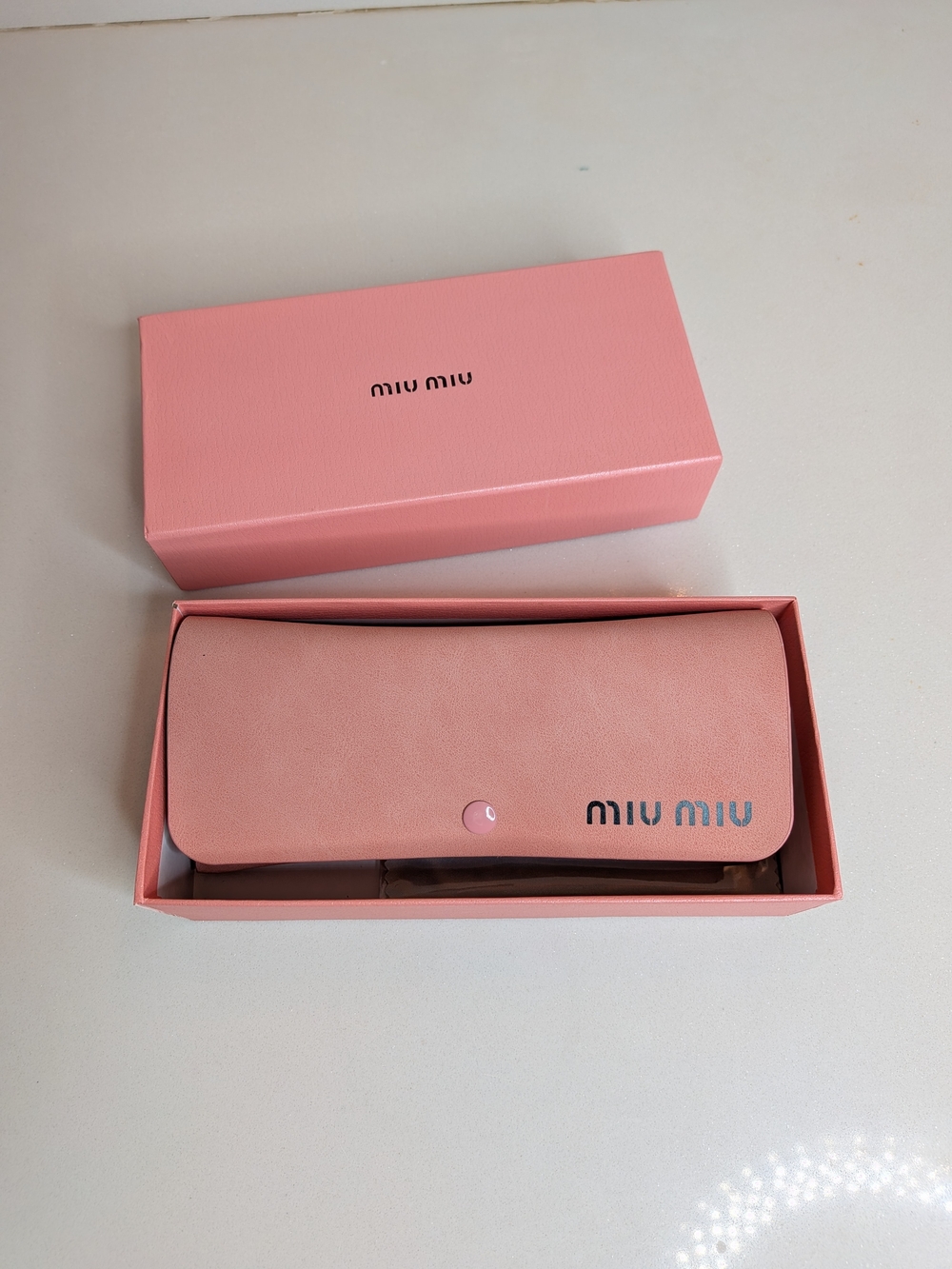 Miu Miu Pink Cat-Eye Sunglasses with Gold Logo Accent - Picture 12 of 12